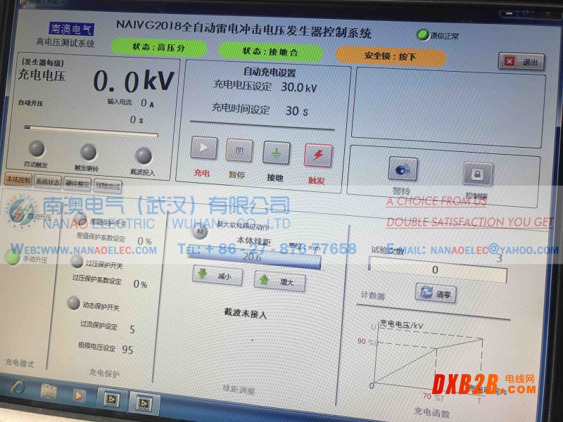 NAIVG全自动雷电冲击电压发生器控制界面02-200k