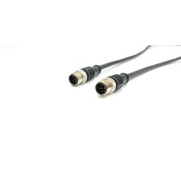 A编码针型直头-单端预制M12传感器连接器